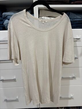 Cotton Citizen Women's Cream Lightweight Short Sleeve Tee